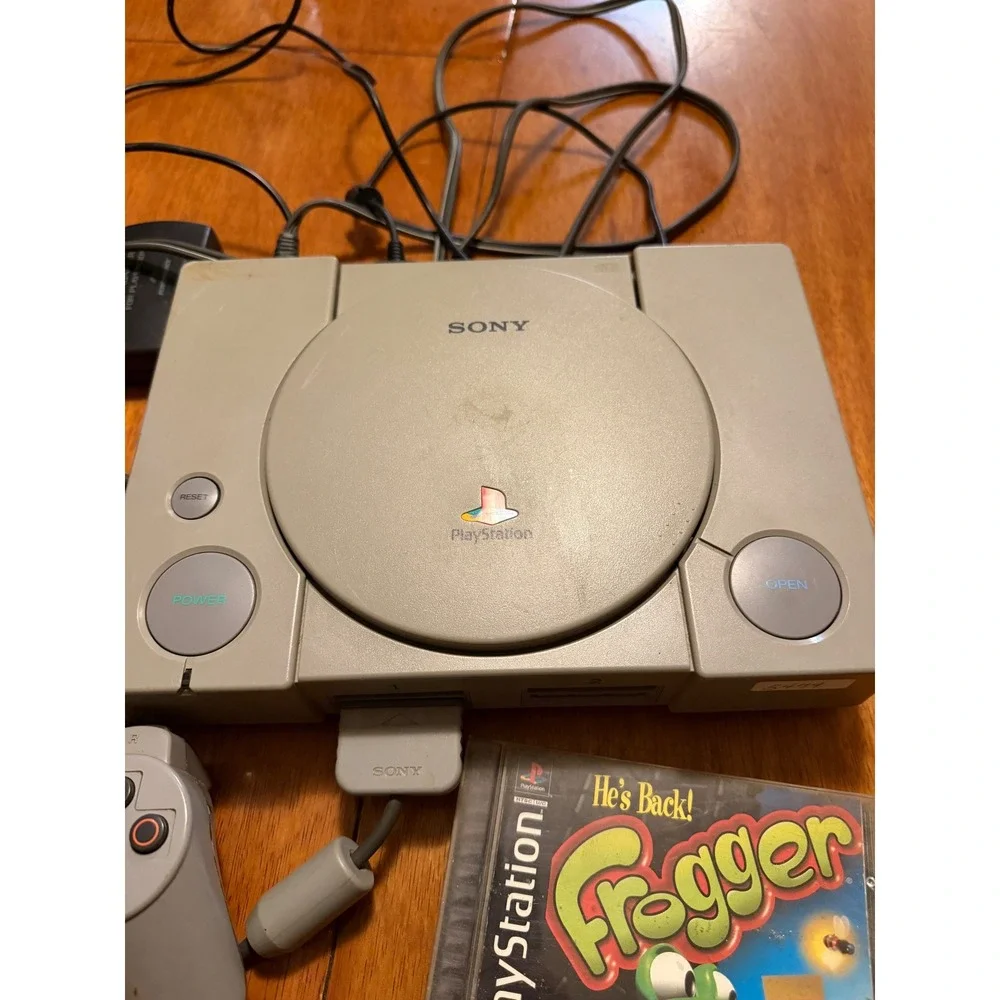 Sony PlayStation 1 PS1‎ Console Bundle SCPH-9001 Controller Frogger Tested 1999